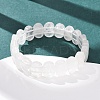 Natural Quartz Crystal Faceted Beaded Stretch Bracelets for Women BJEW-K251-07T-2