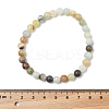 Natural Flower Amazonite Bead Stretch Bracelets X-BJEW-K212-A-007-3