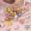 48Pcs 12 Styles Translucent Resin Pendants RESI-TA0001-93-6