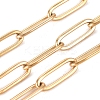 PVD Vacuum Plating 304 Stainless Steel Paperclip Chains CHS-L022-02B-G-1