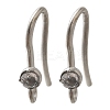 304 Stainless Steel Rhinestone Earring Hooks LS-STAS-D310-01P-04-1