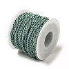 Spray Painted 304 Stainless Steel Curb Chains STAS-B067-05B-01-3