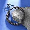 Adjustable Natural Lava Rock Braided Bead Bracelets BJEW-F369-A02-6