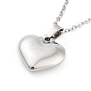 Non-Tarnish Heart 304 Stainless Steel Pendant Necklaces NJEW-G083-01B-P-1