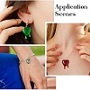 8Pcs 4 Colors Transparent Resin Pendants RESI-YW0003-19-6
