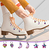 24Pcs 3 Styles Star & Moon & Heart Glass Shoes Charms PALLOY-PH01715-6