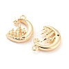 Brass Micro Pave Cubic Zirconia Pendants KK-E090-20G-2