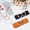 4Pcs 4 Colors Polyester Elastic Corset Belts with Alloy Ring Buckle AJEW-GO0001-40-4
