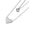 304 Stainless Steel Cable Necklaces NJEW-G081-08P-1