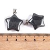 Natural Black Stone Pendants G-Q172-09P-02-3