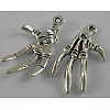 Tibetan Style Alloy Skeleton Hand Pendants for Halloween LS-LF1287Y-NF-1