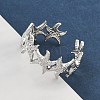 304 Stainless Steel Open Cuff Rings for Women RJEW-A079-03C-P-3