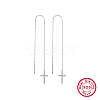 Cross Shape Rhodium Plated 925 Sterling Silver Ear Thread HQ3013-1-1