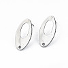 Non-Tarnish 201 Stainless Steel Stud Earring Findings X-STAS-N095-115-1