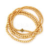 5Pcs 5 Styles Summer Brass Cross Round Beaded Stretch Bracelet Sets FV3491-5