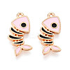 Alloy and Enamel Pendants ENAM-T021-33A-G-1