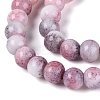 Ombre Effect Opaque Crackle Glass Beads Strands GLAA-Q106-01A-A10-4