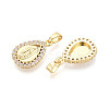 Religion Brass Micro Pave Cubic Zirconia Pendants KK-T073-46G-2