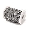 Non-Tarnish 304 Stainless Steel Oval Link Chains CHS-P018-22P-3