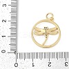 Rack Plating Brass Micro Pave Cubic Zirconia Pendants KK-H509-10G-01-3
