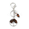 Natural Tiger Eye Keychain KEYC-M022-01G-1