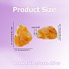 16Pcs Raw Rough Natural Fluorite & Green Aventurine & Green Fluorite & Rose Quartz & Amethyst & Ferruginous Quartz & Citrine & Quartz Crystal Pendants G-HS0001-08-2