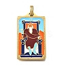 Tarot 304 Stainless Steel Enamel Pendants STAS-M119-07Q-G-1