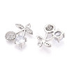 Brass Micro Pave Cubic Zirconia Pendants KK-T074-71P-01-2