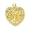 Brass Micro Pave Cubic Zirconia Pendants KK-Z042-21G-02-1
