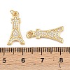 Brass Micro Pave Cubic Zirconia Pendants KK-F919-16G-3