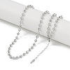 Rack Plating Brass Ball Chain Necklaces for Women NJEW-K382-12B-P-1