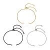 3Pcs 3 Colors Adjustable Stainless Steel Cable Chain Slider Bracelet Making AJEW-JB01230-1
