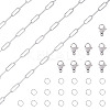 DIY 304 Stainless Steel Link Chains Bracelets/Necklaces Making Kits DIY-TA0012-41B-3