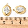 Polymer Clay Rhinestone Pendants STAS-Q345-04G-01-3