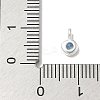 925 Sterling Silver Cubic Zirconia Flat Round Charms STER-R002-02S-09-3