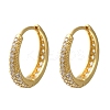 Rack Plating Brass Micro Pave Cubic Zirconia Hoop Earrings EJEW-H143-25G-01-4