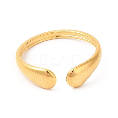 Ion Plating(IP) 201 Stainless Steel Open Cuff Ring RJEW-E063-44G-1