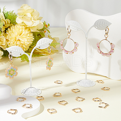 10 Pairs Brass Hoop Earrings for Women EJEW-SC0001-63A-1