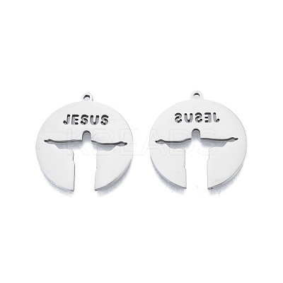 Non-Tarnish 201 Stainless Steel Pendant STAS-B027-18P-1