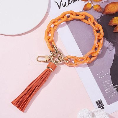 Chain Link Wristlet Keychain HJEW-SW00013-04-1