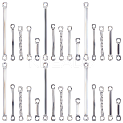 100Pcs 5 Styles 304 Stainless Steel Connector Charms STAS-BBC0002-76-1
