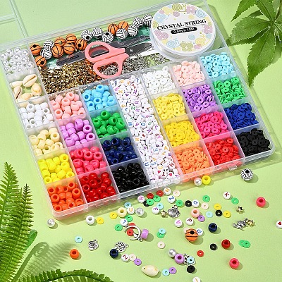 DIY Heishi & Barrel Beads Jewelry Set Making Kit DIY-YW0005-46-1
