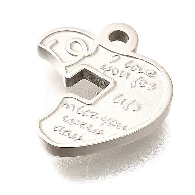 304 Stainless Steel Charms STAS-L022-034P-1