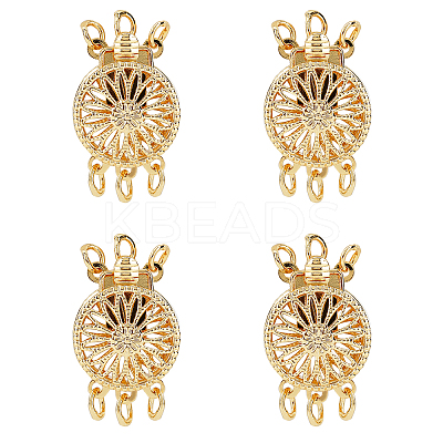 Brass Box Clasps KK-PH0004-65G-1