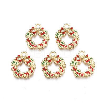 Rack Plating Alloy Enamel Pendants LS-ENAM-N055-122-1