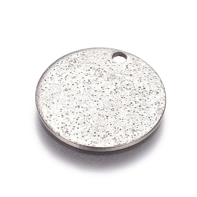 Tarnish Resistant 304 Stainless Steel Textured Pendants LS-STAS-I098-01-15mm-P-1