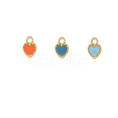 304 Stainless Steel Enamel Charms STAS-OY009-45G-1