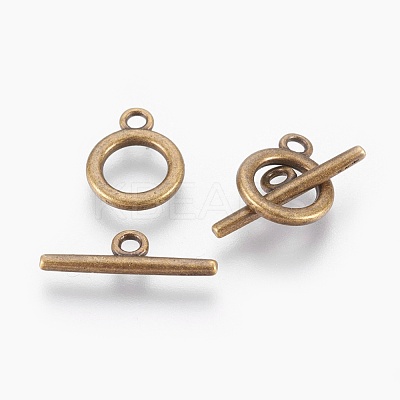 Alloy Toggle Clasps TIBE-EA774Y-AB-RS-1