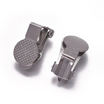 Tarnish Resistant 316 Surgical Stainless Steel Clip-on Earring Findings KK-F785-03P-1