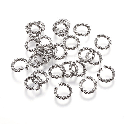 Tarnish Resistant 304 Stainless Steel Open Jump Rings STAS-I102-08-1